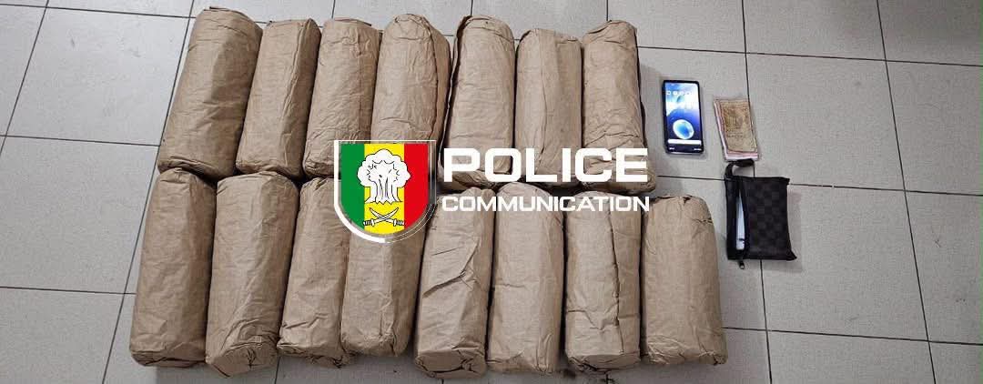 Trafic de drogue : Un convoyeur arrêté avec 15 kg de chanvre indien au rond-point Sédima