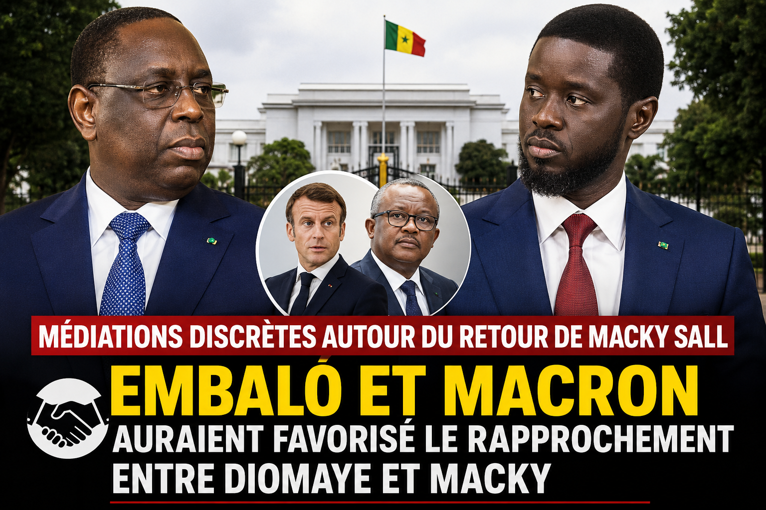Médiations discrètes autour du retour de Macky Sall : Embaló et Macron auraient favorisé le rapprochement avec Diomaye