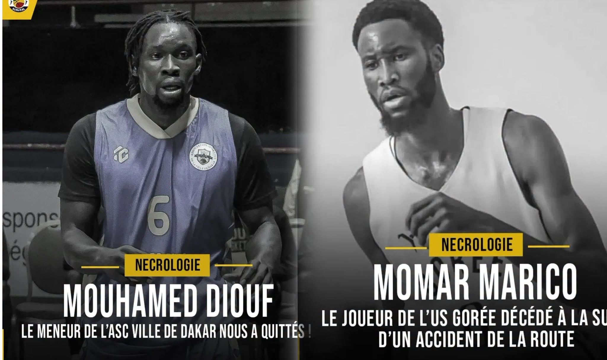 Double décès dans le basket : deux joueurs morts, un autre dans le coma